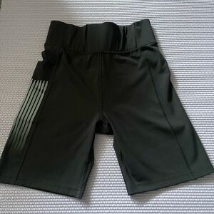 Black Shorts with Stripe Detail